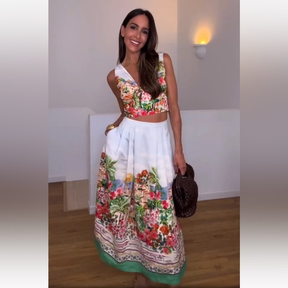 ZARA PRINTED LAYERED MIDI SKIRT - Picture 16 of 16